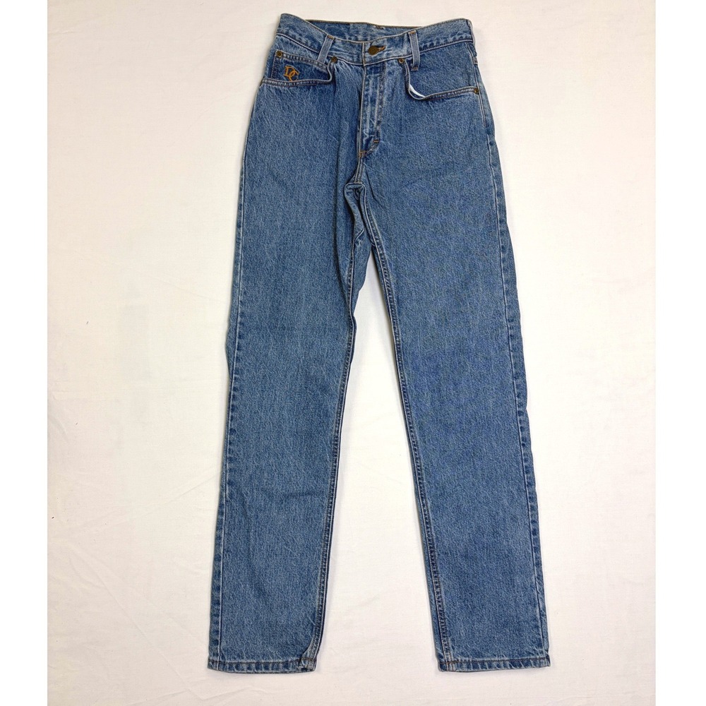 Diamond Cut Vintage High Waisted Jeans Medium Wash Straight Leg USA Made 8x34